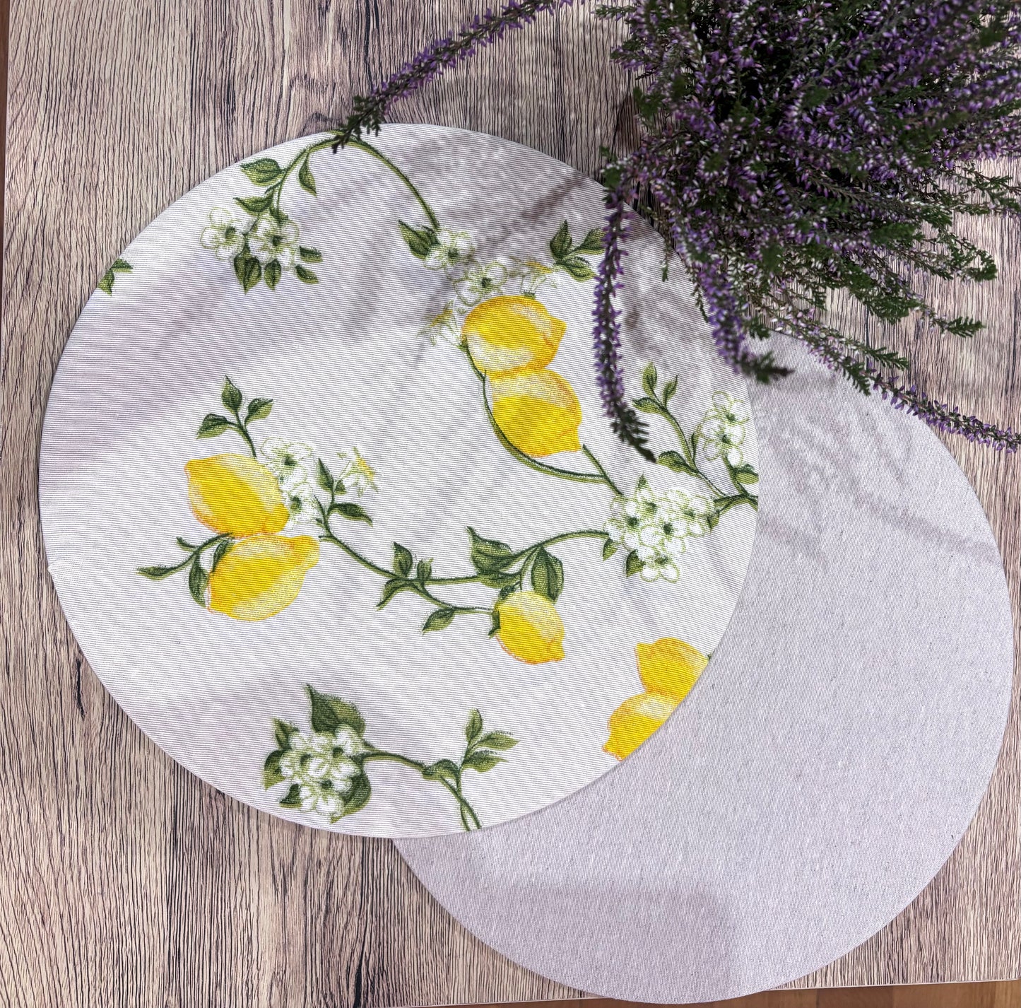 Funda bajo plato limones