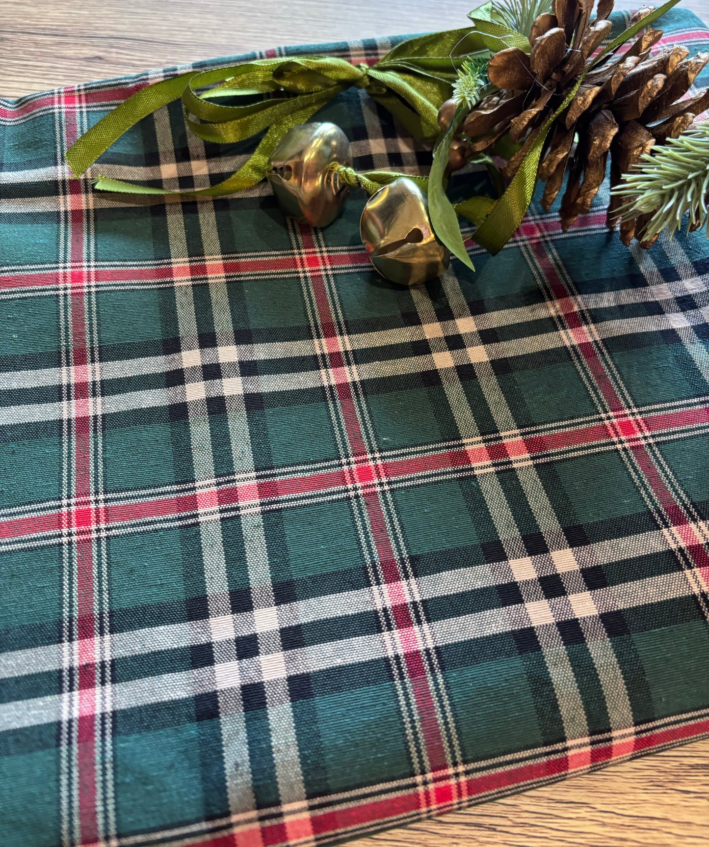 Mantel Tartán verde