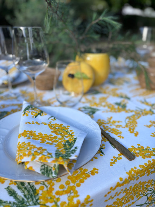Servilleta mimosas amarillas