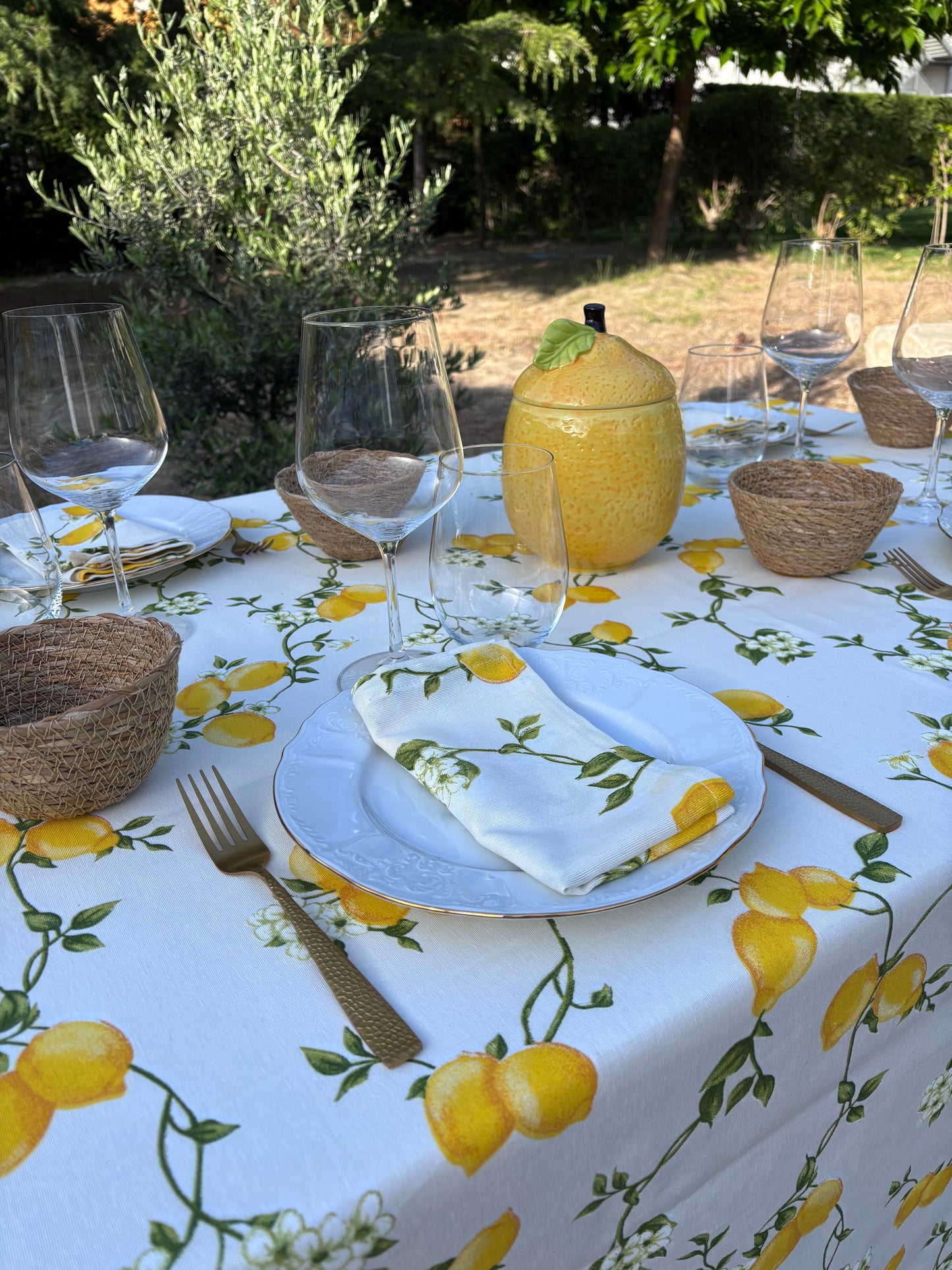 Mantel limones tela