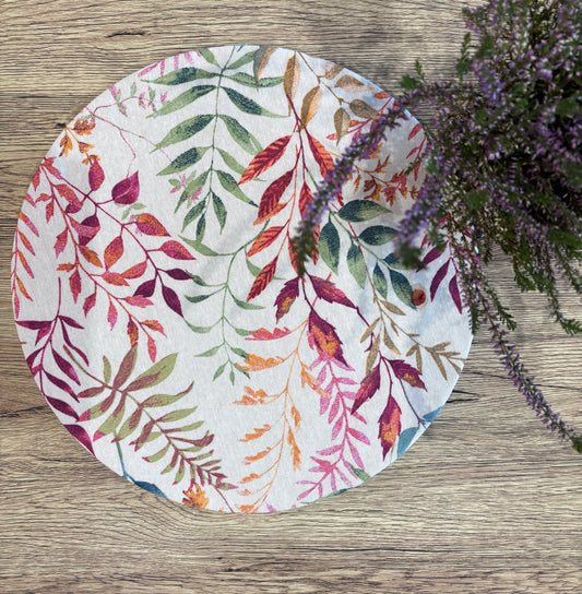 Funda bajo plato estampado primaveral