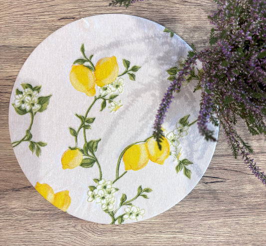 Funda bajo plato limones
