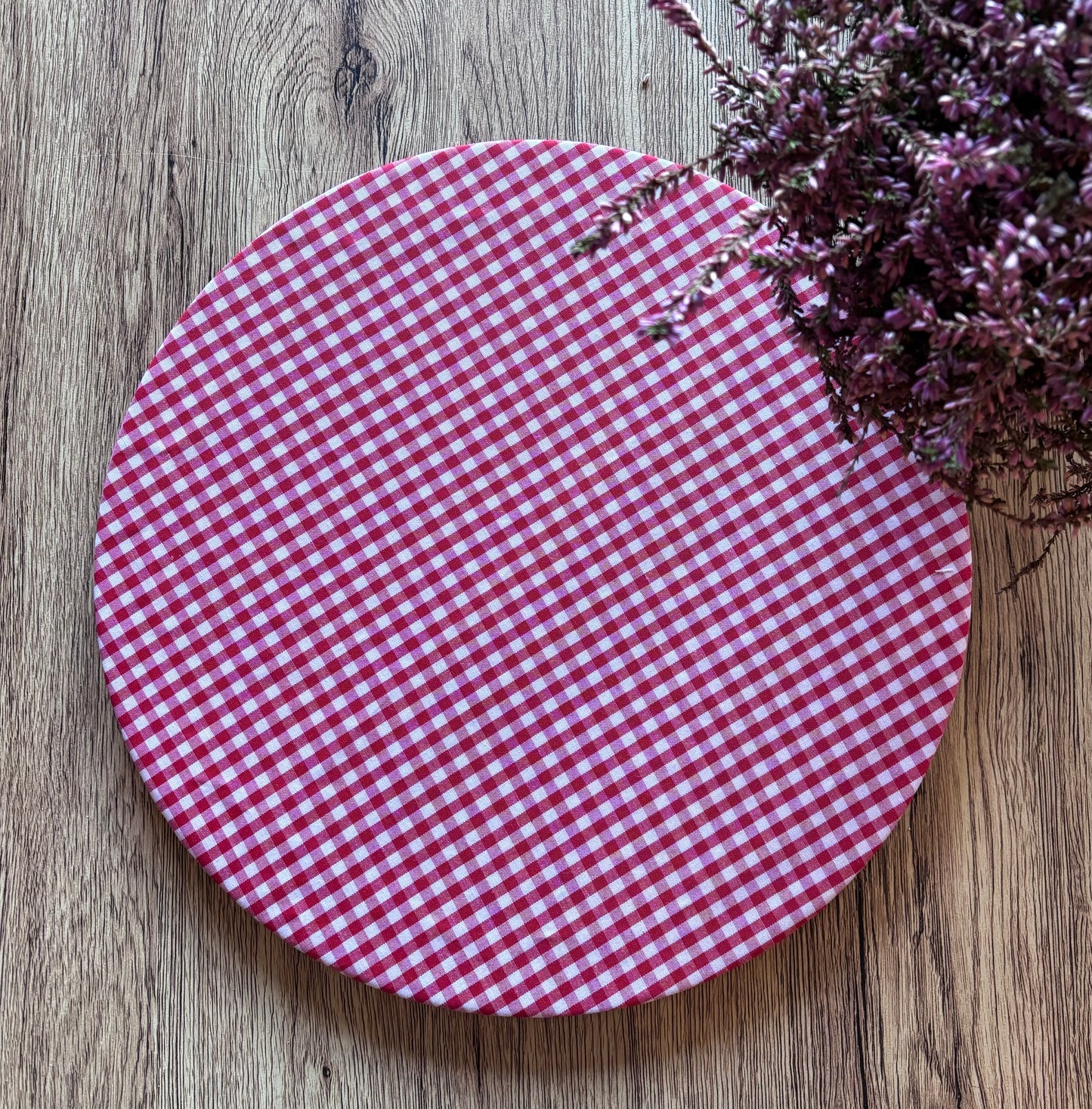 Funda bajo plato Vichy rojo