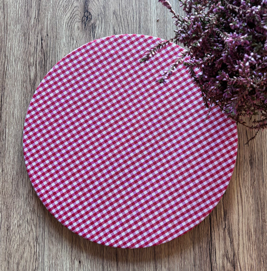 Funda bajo plato Vichy rojo